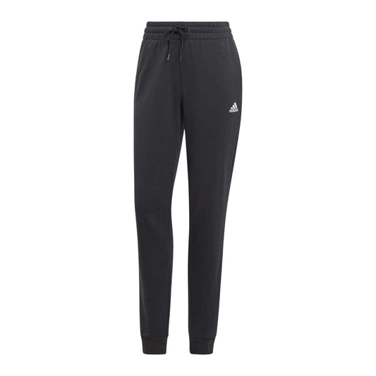 Black-White - Front - Adidas Womens-Ladies Linear Slim Joggers