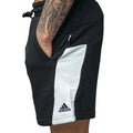 Black-White - Side - Adidas Mens Future Icons Badge of Sport Shorts
