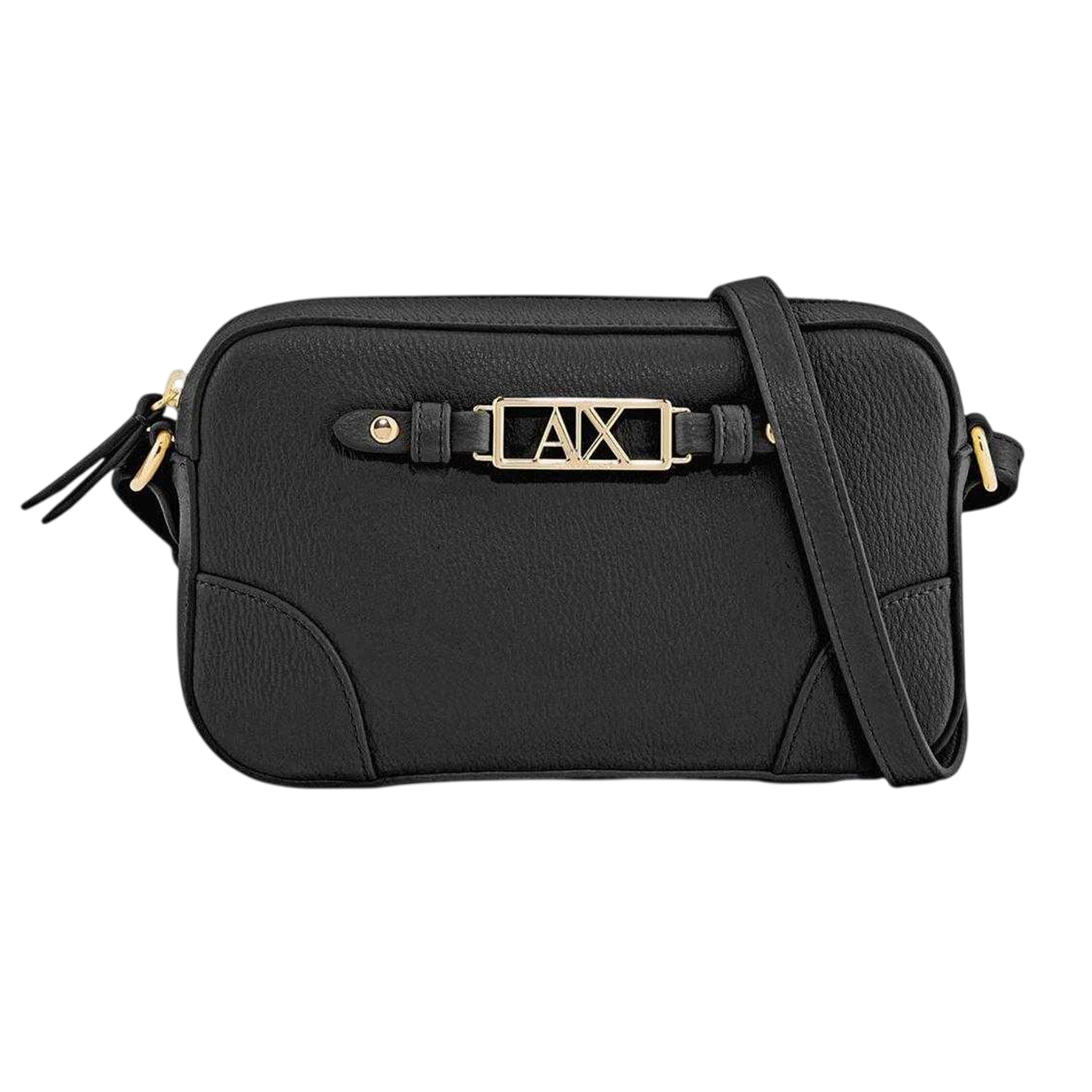 Black - Front - Armani Exchange Womens-Ladies Crossbody Bag