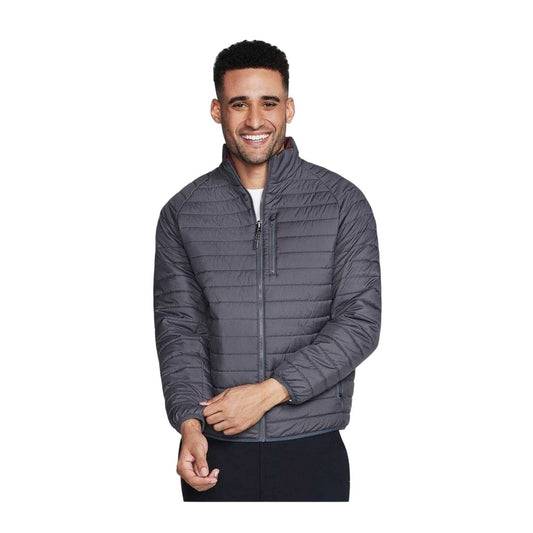 Black-Charcoal - Front - Skechers Mens Go Shield Altitude Puffer Jacket