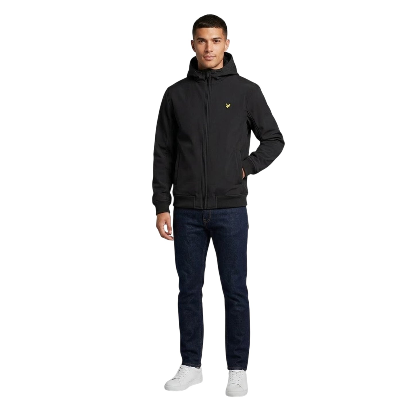 Jet Black - Side - Lyle & Scott Mens Soft Shell Jacket