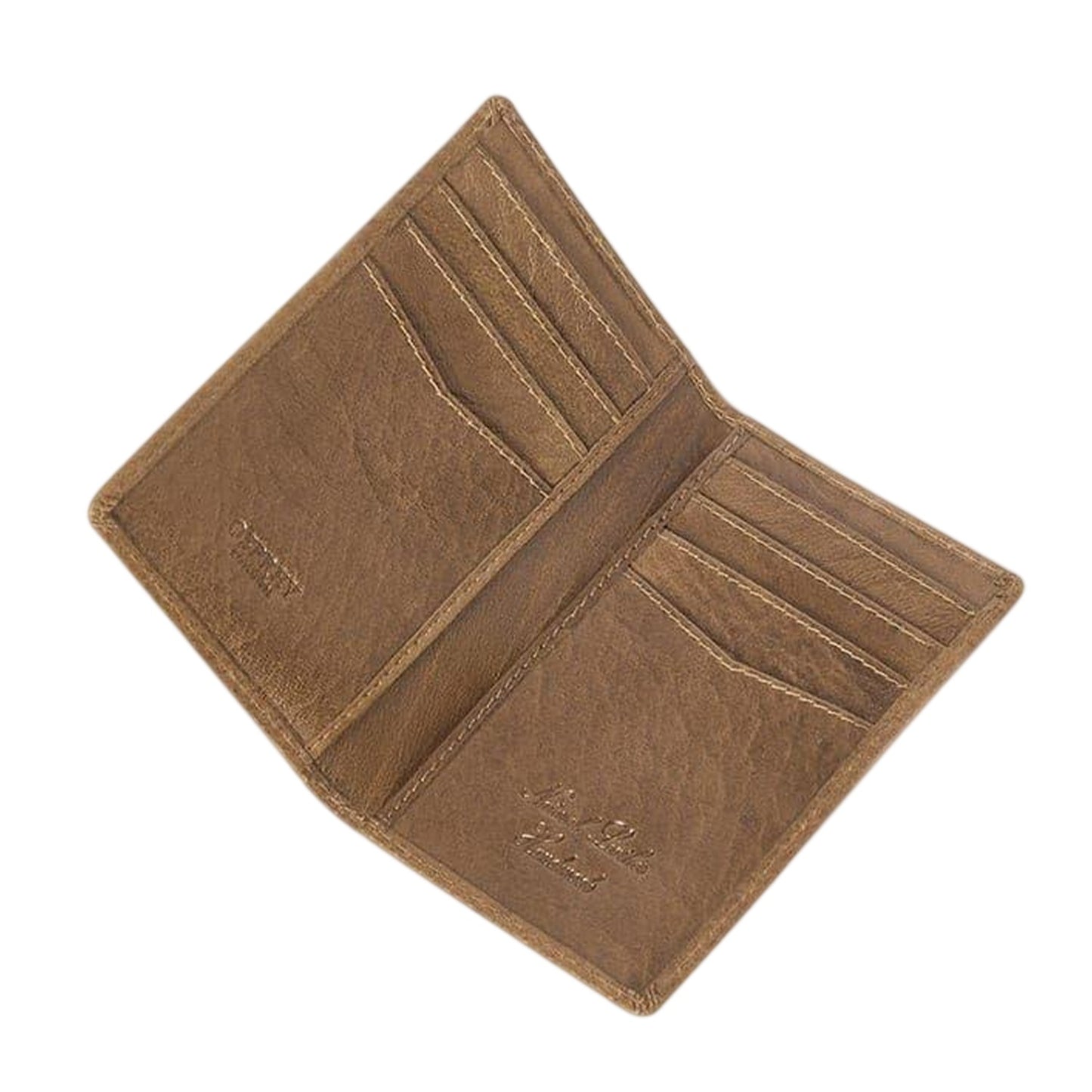 Cognac - Side - Osprey Highland Bi-Fold Leather Wallet