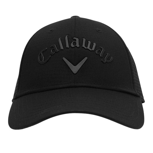 Black - Front - Callaway Mens Logo Polyester Golf Cap