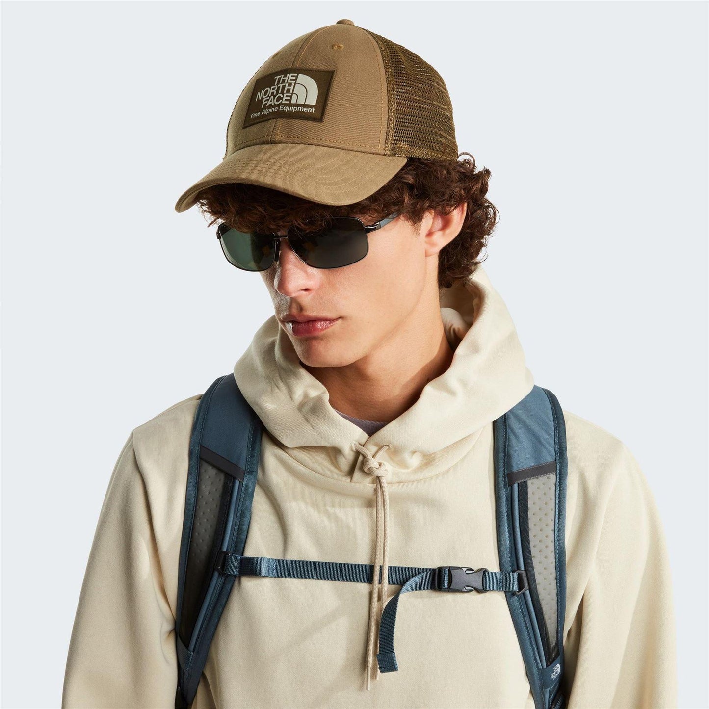 Beige - Side - The North Face Unisex Adult Mudder Cotton Trucker Cap
