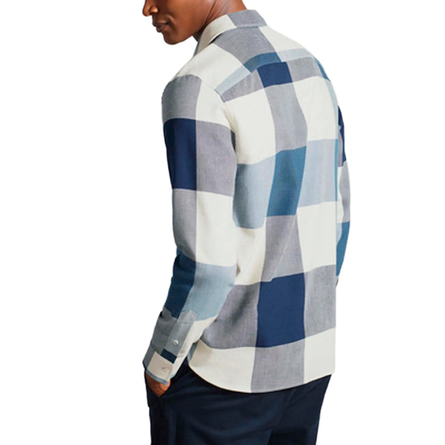 Blue - Back - Ted Baker Mens Neetly Long-Sleeved Shirt