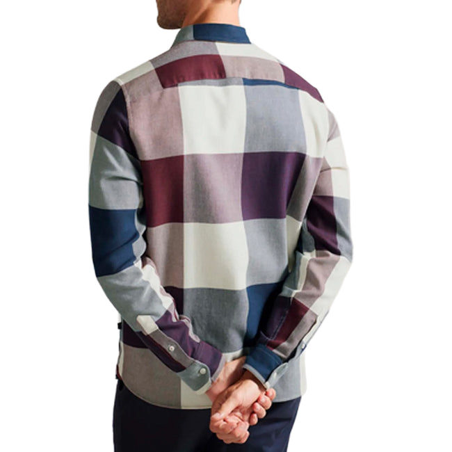 Red - Back - Ted Baker Mens Neetly Long-Sleeved Shirt