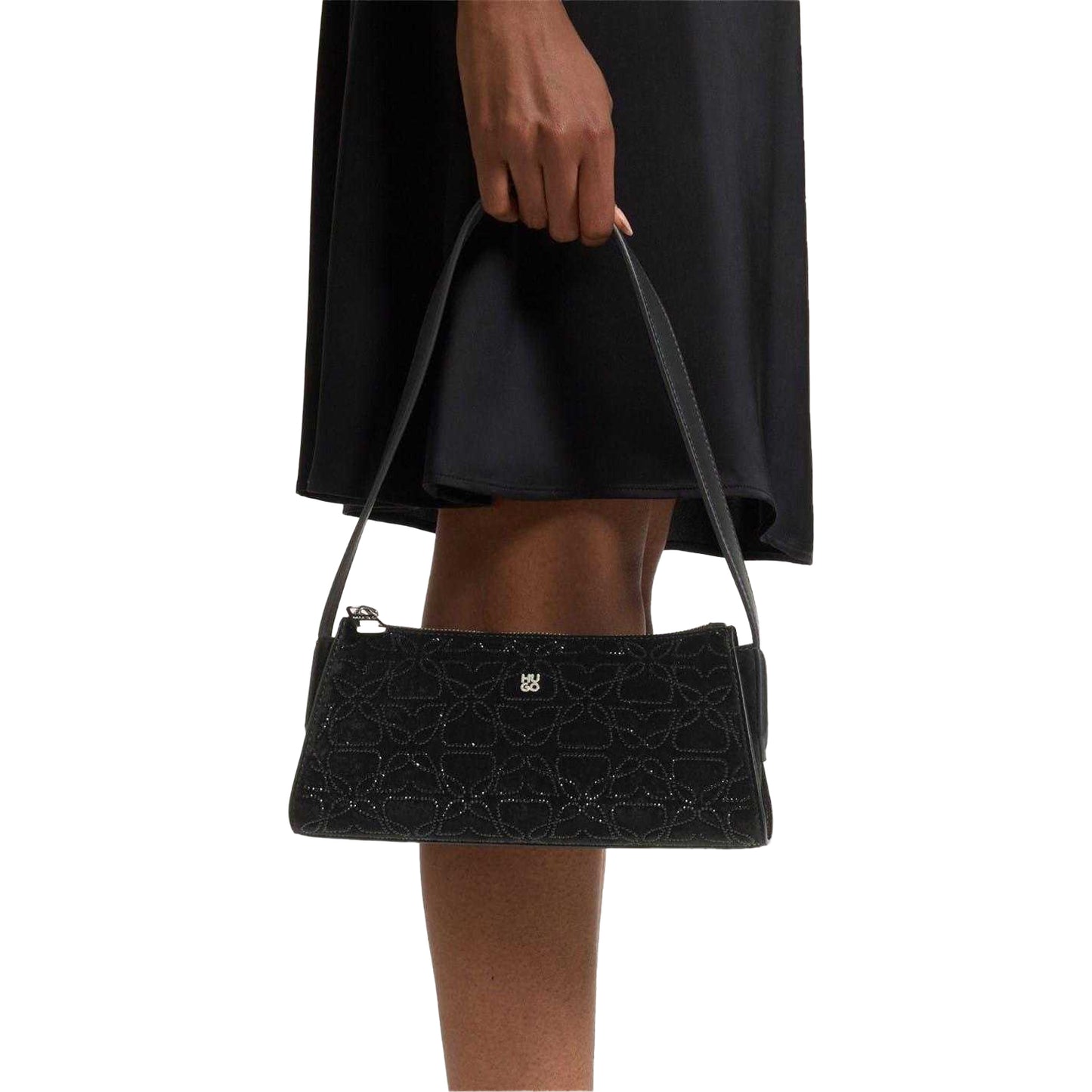 Black - Lifestyle - Hugo Chris Velvet Touch Hobo Bag
