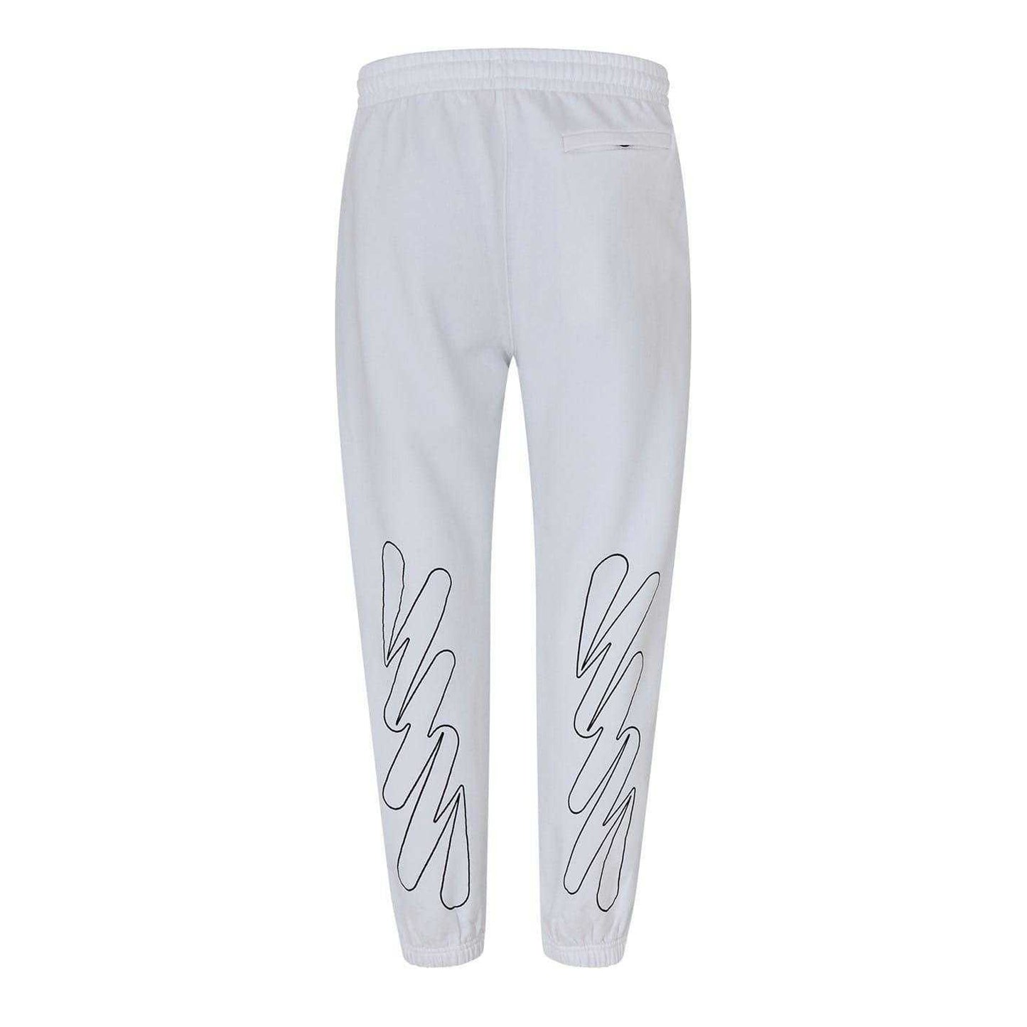White - Back - Off White Unisex Adult Wave Slim Joggers