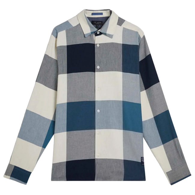 Blue - Front - Ted Baker Mens Neetly Long-Sleeved Shirt