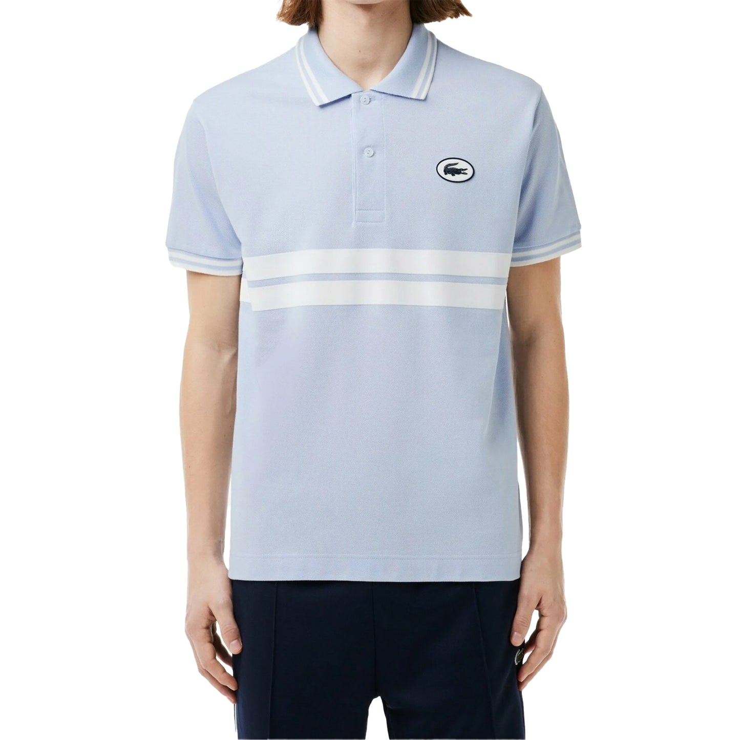 Multicoloured - Lifestyle - Lacoste Mens Original L.12.12 Striped Organic Cotton Classic Polo Shirt