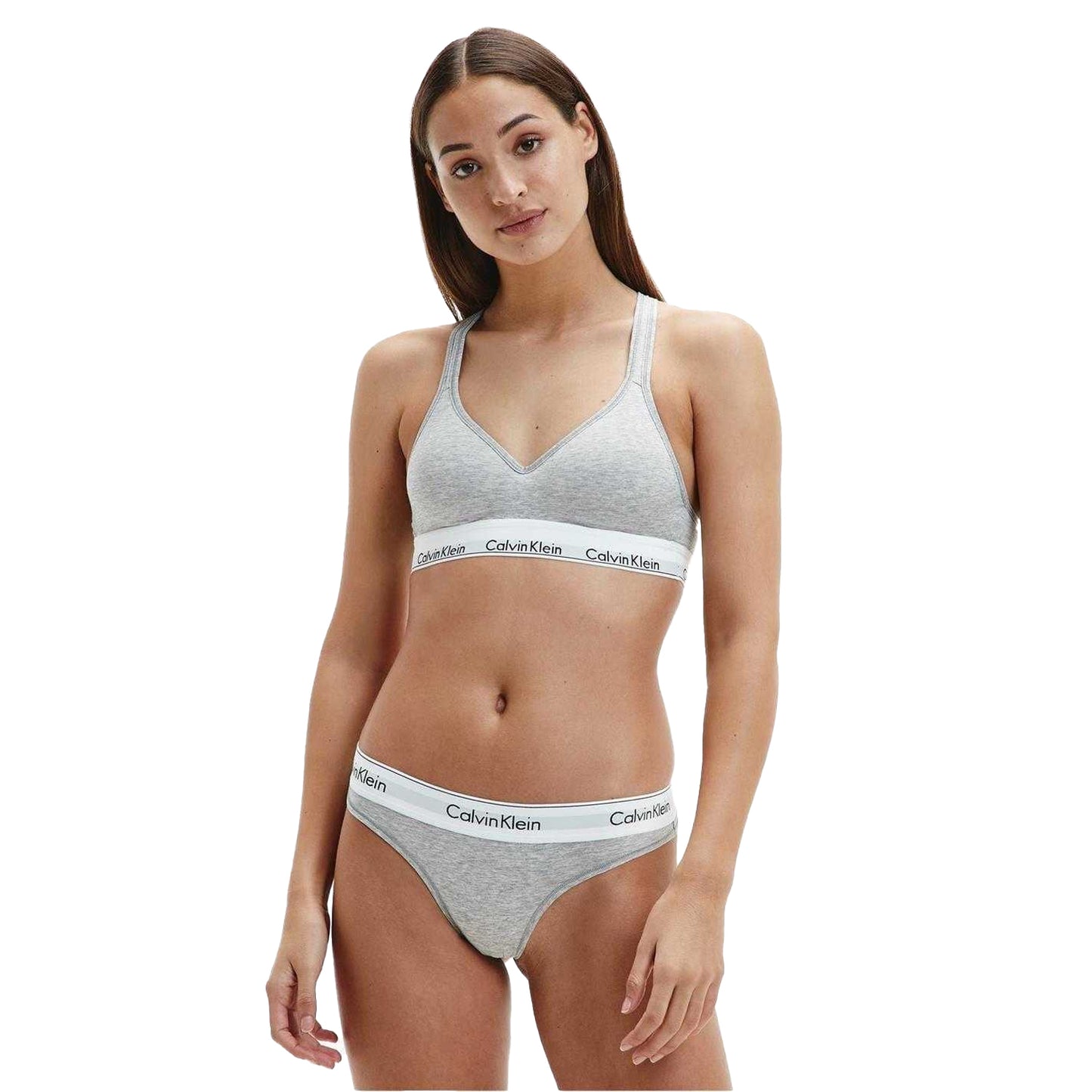Grey - Lifestyle - Calvin Klein Womens-Ladies Modern Cotton Blend Bralette