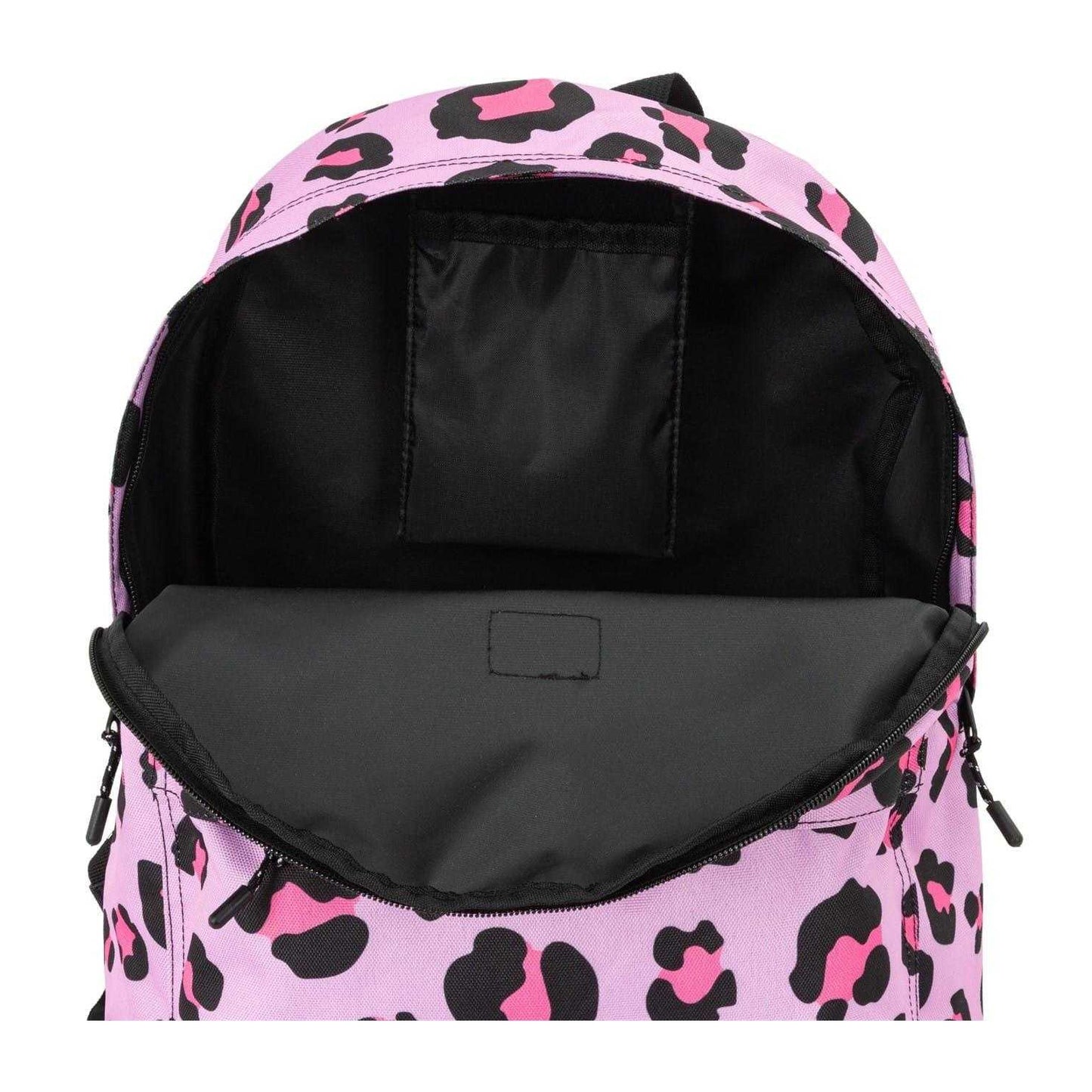 Pink - Pack Shot - Hot Tuna Campus Leopard Print Polyester School Backpack