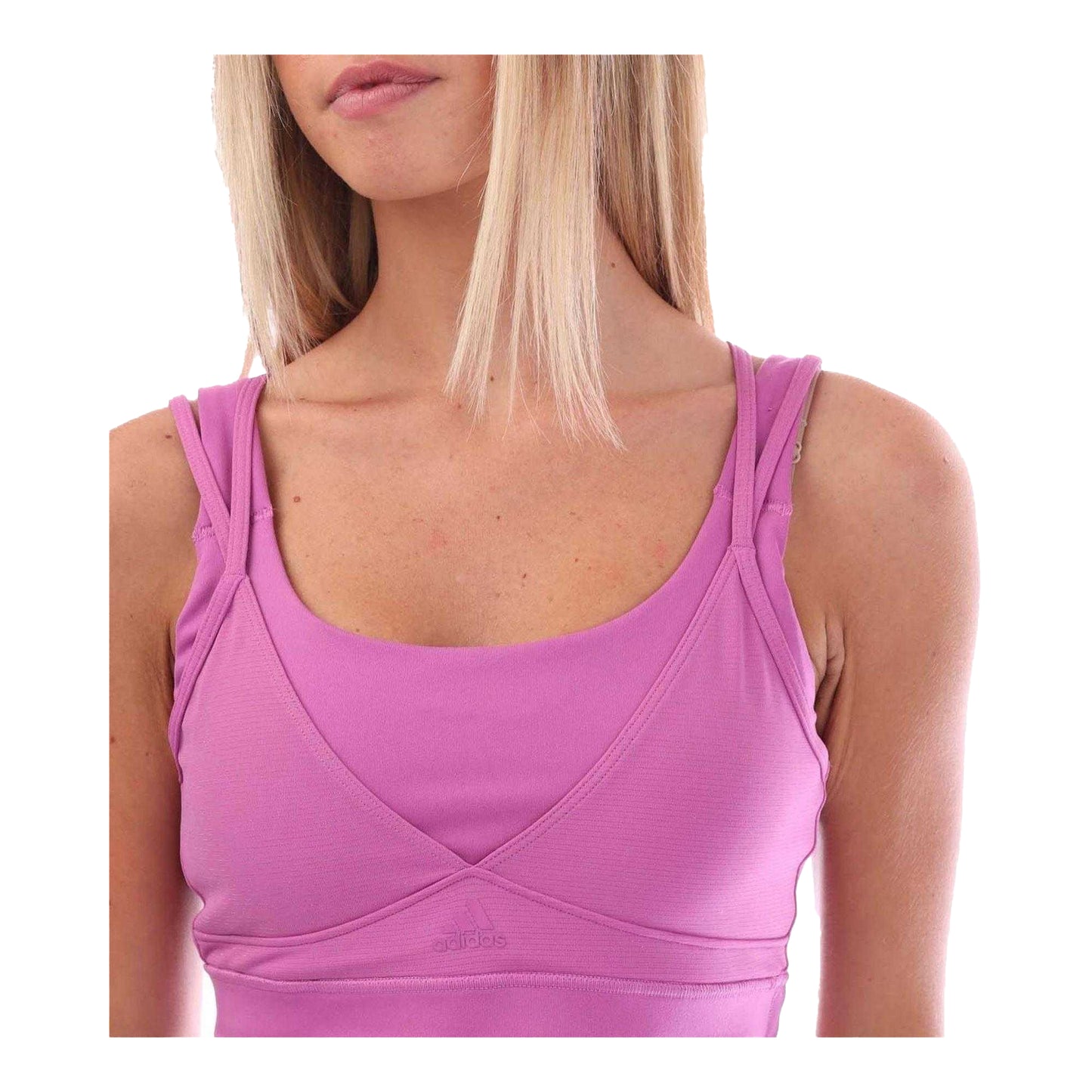 Purple - Side - Adidas Womens-Ladies Powerimpact Sports Bra