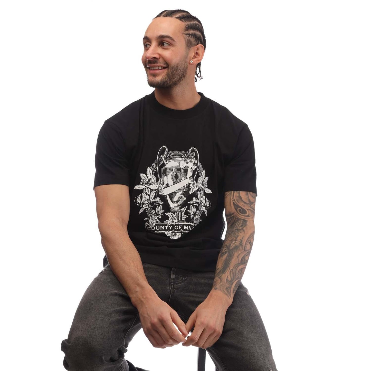 Black-White - Lifestyle - Marcelo Burlon Unisex Adult County Of Milan Cup Regular T-Shirt