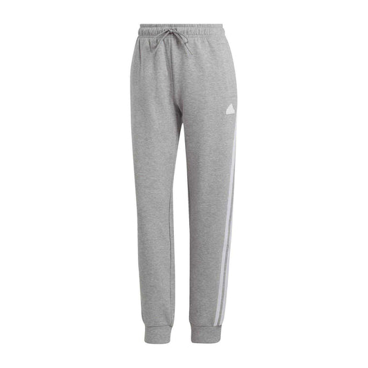 Medium Grey - Front - Adidas Womens-Ladies Future Icons 3 Stripes Tracksuit Bottoms