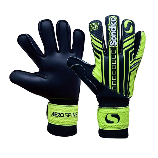 Black-Sun - Front - Sondico Unisex Adult Aerospine Goalkeeper Gloves