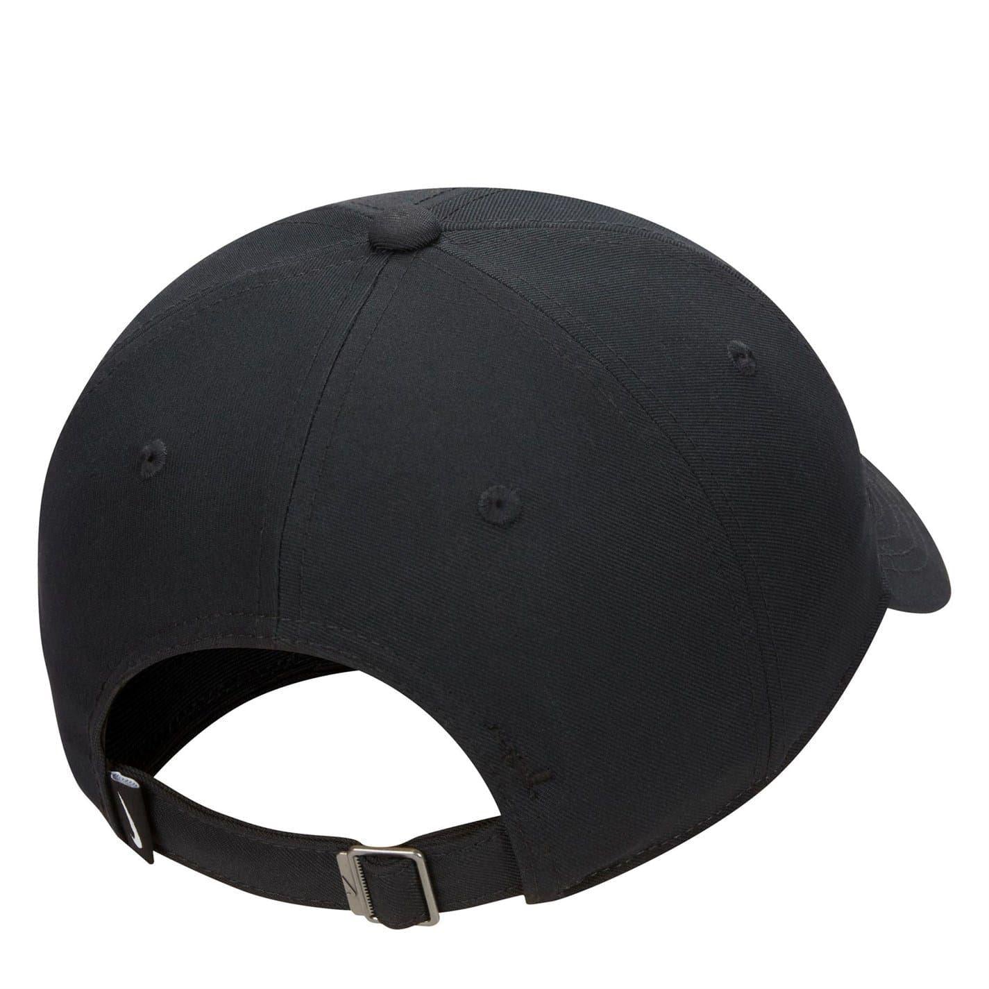 Black - Back - Nike Club Swoosh Unstructured Baseball Cap