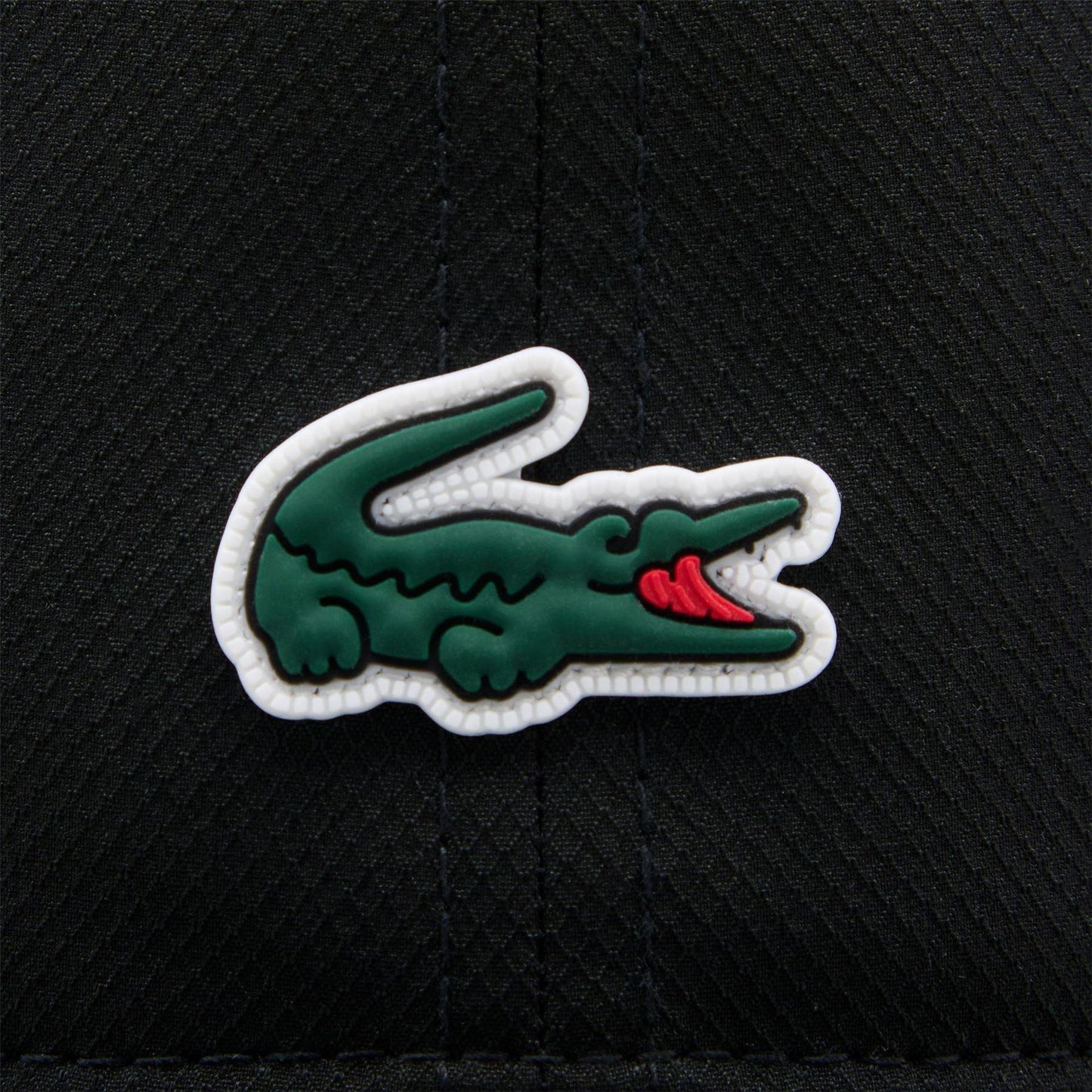 Black - Side - Lacoste Childrens-Kids Logo Dobby Baseball Cap