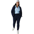 Navy - Side - Lacoste Womens-Ladies Fleece Lightweight Jogging Bottoms