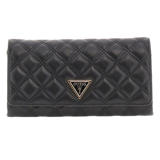 Black - Front - Guess Giully Quilted Clutch Bag
