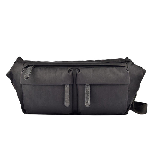 Black - Front - Firetrap Leather Accents Casual Waist Bag
