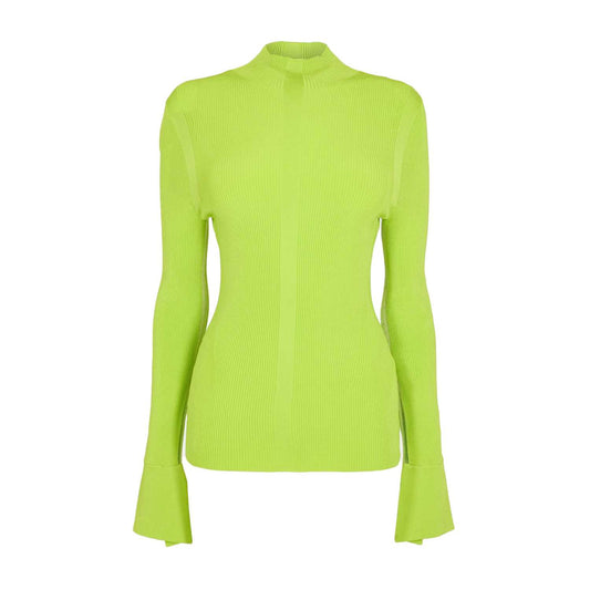 Bright Yellow - Front - Boss Womens-Ladies Frescia Viscose Fitted Long-Sleeved Sweater Top