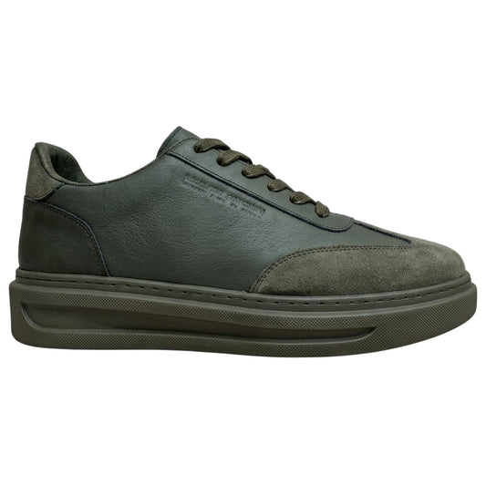 Khaki Green - Front - Original Penguin Mens Suede Trainers