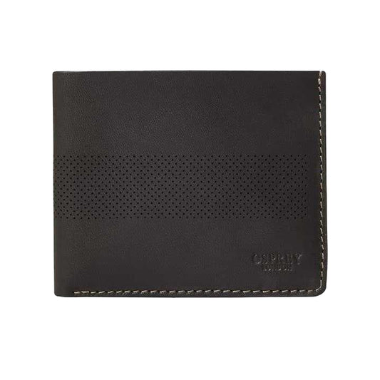 Black - Front - Osprey Arthur Perforated Leather Wallet