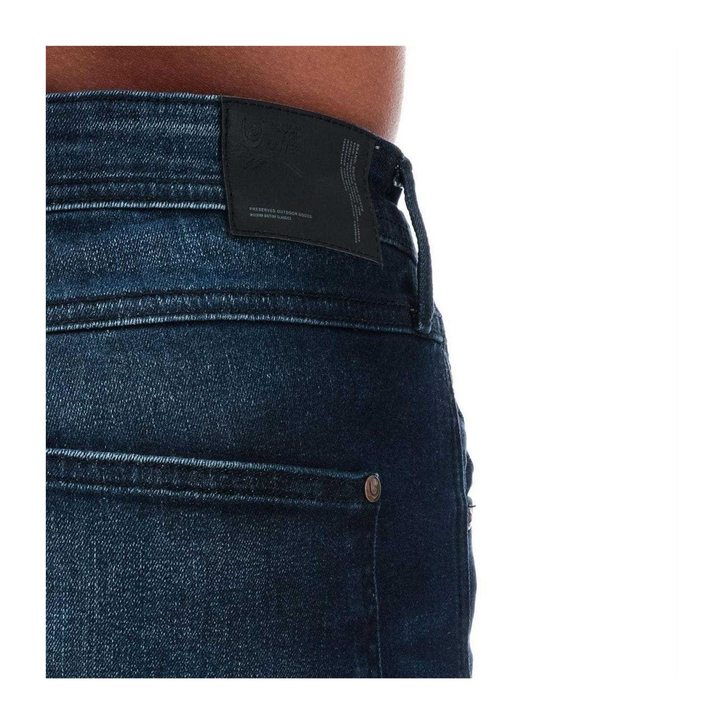 Dark Blue - Side - Duck and Cover Mens Maylead Slim Jeans