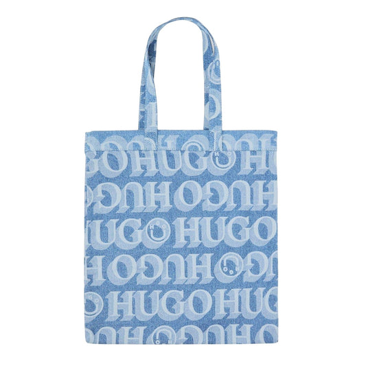 Blue - Front - Hugo Roselyn All-Over Print Denim Tote Bag