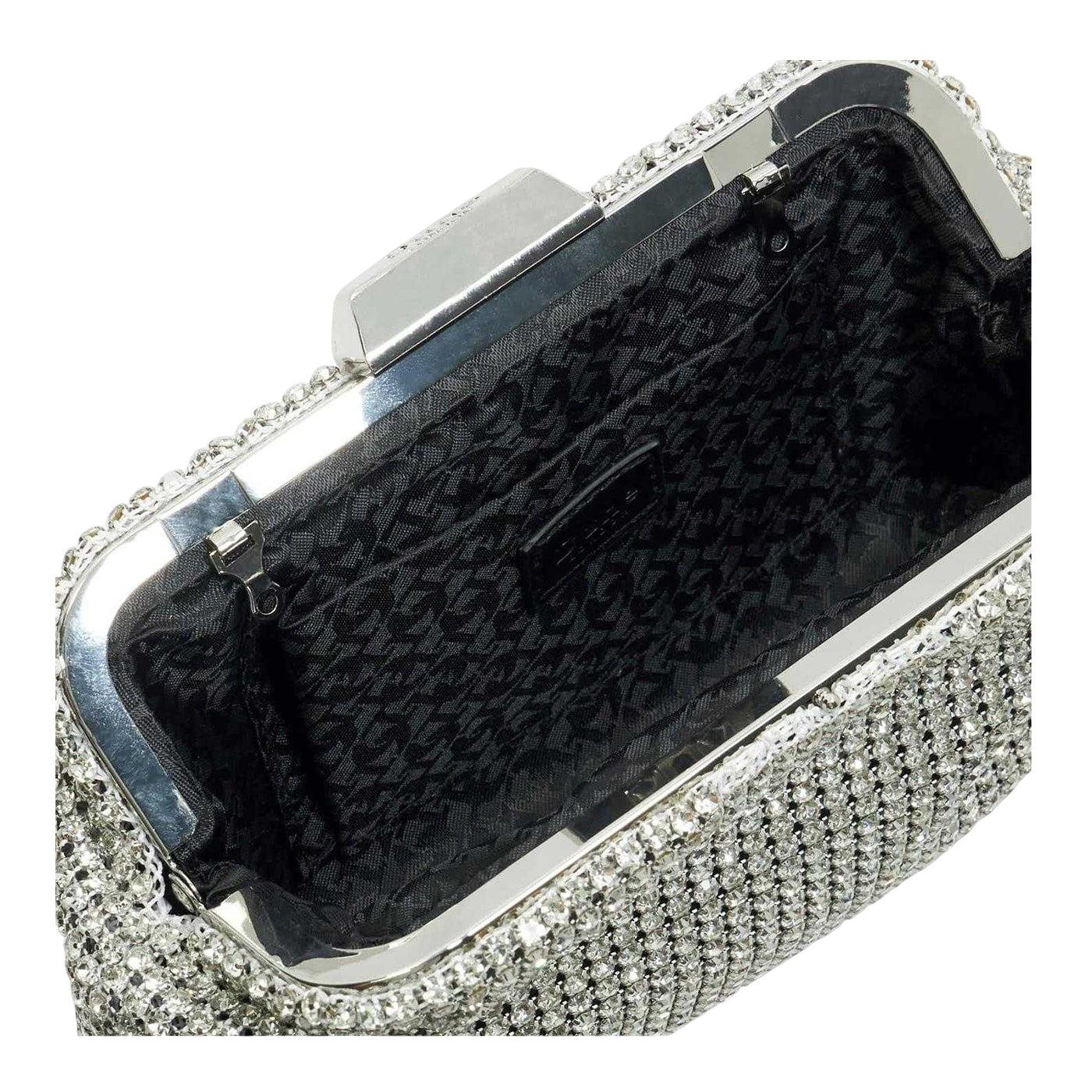 Silver Metallic - Side - Dune London Blingish Metallic Clutch Bag