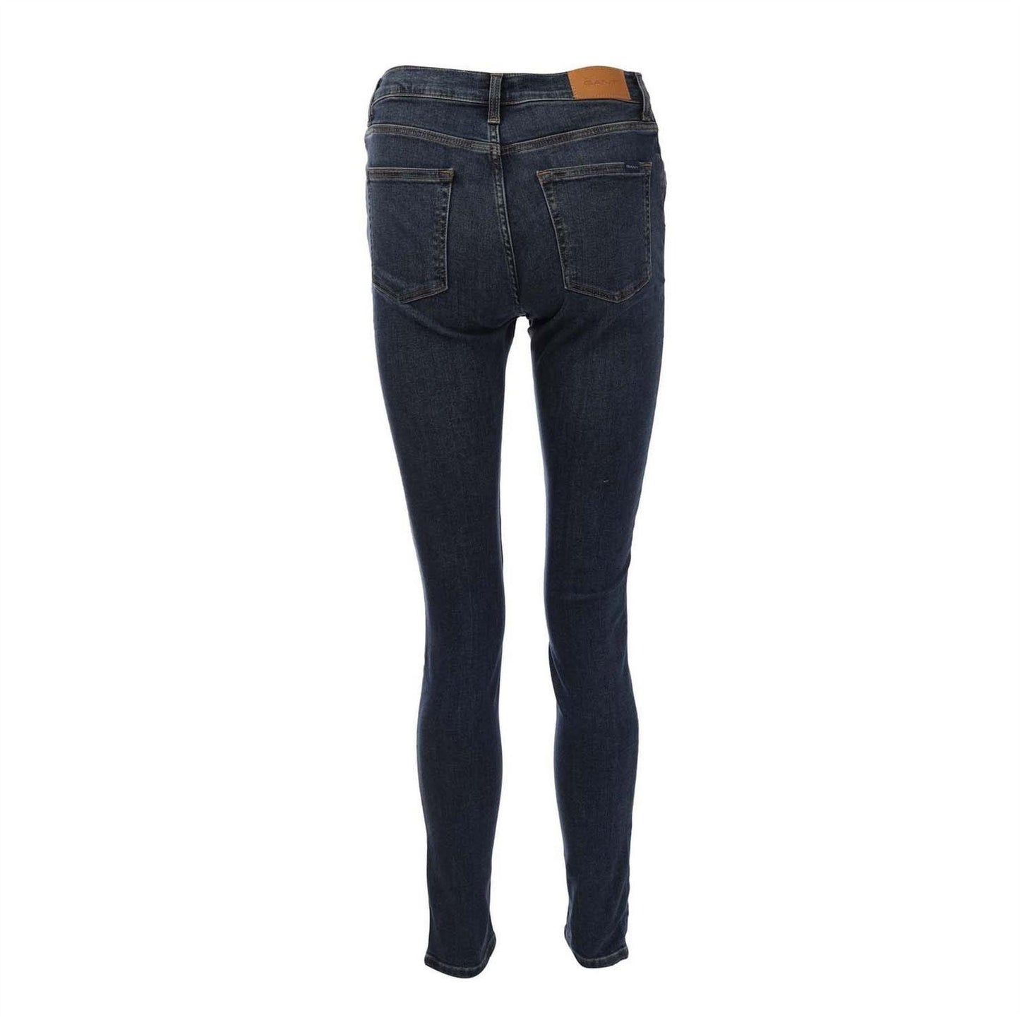 Blue - Back - Gant Womens-Ladies Denim Skinny Jeans