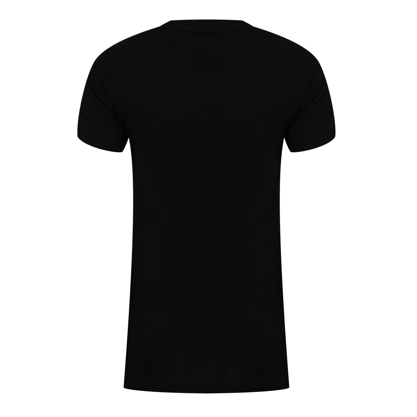 Jet Black - Back - Guess Womens-Ladies Logo Cotton T-Shirt
