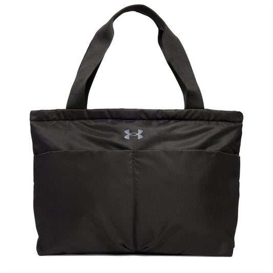 Black-Grey - Front - Under Armour Studio Lite Logo Gym Tote Bag