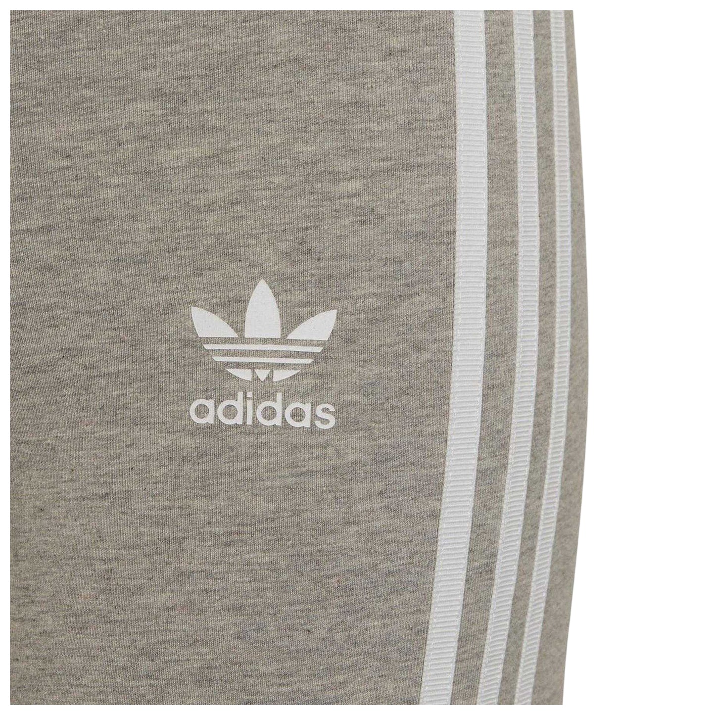 Grey Marl - Side - Adidas Girls Adicolor Leggings