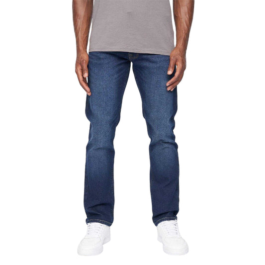 Blue - Front - Crosshatch Mens Cadman Straight Jeans