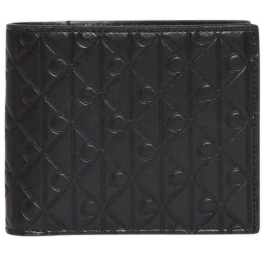 Black Print - Front - Calvin Klein Embossed Leather Wallet