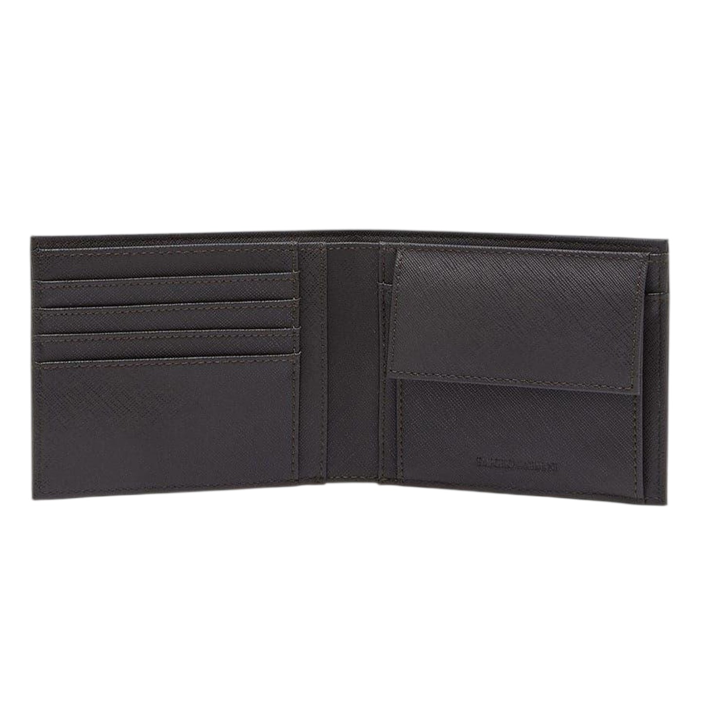 Ebony Black - Side - Emporio Armani Bifold Logo Wallet
