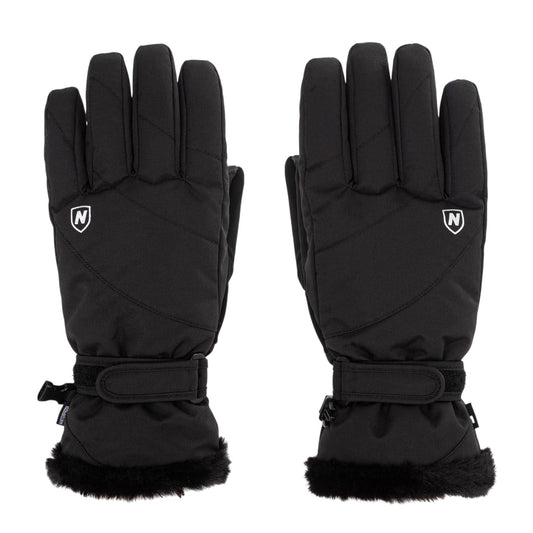 Black - Front - Nevica Unisex Adult Meribel Logo Winter Gloves