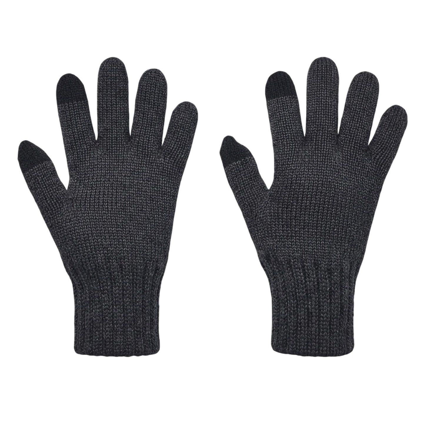 Black - Back - Under Armour Mens Halftime Knitted Wool Gloves