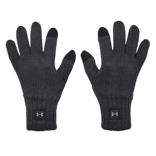 Black - Front - Under Armour Mens Halftime Knitted Wool Gloves
