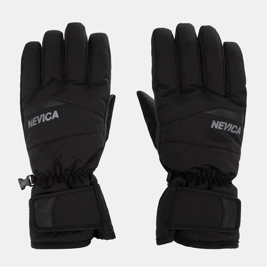 Black - Front - Nevica Unisex Adult Meribel Logo Ski Gloves