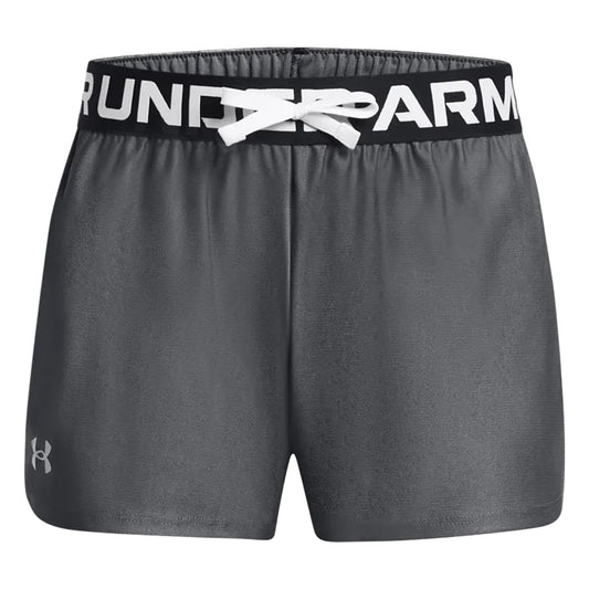 Grey - Front - Under Armour Boys Play Up Shorts