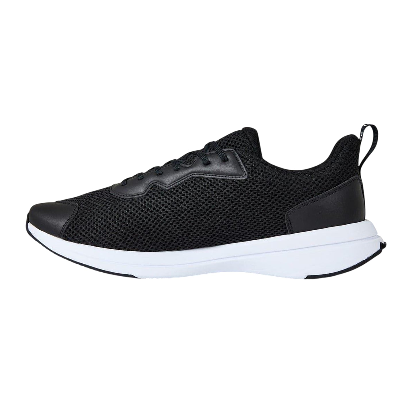 Black-White - Lifestyle - Lacoste Mens Neo Runbase Leather Trainers