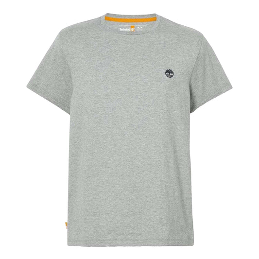 Grey - Front - Timberland Mens Oyster River Tree Logo Cotton Slim T-Shirt