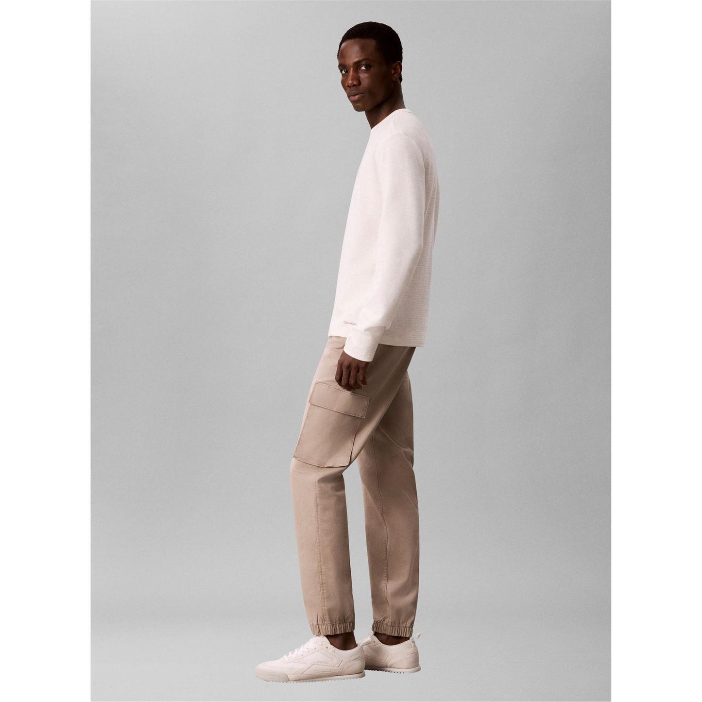Vintage Khaki - Pack Shot - Calvin Klein Mens Cargo Trousers