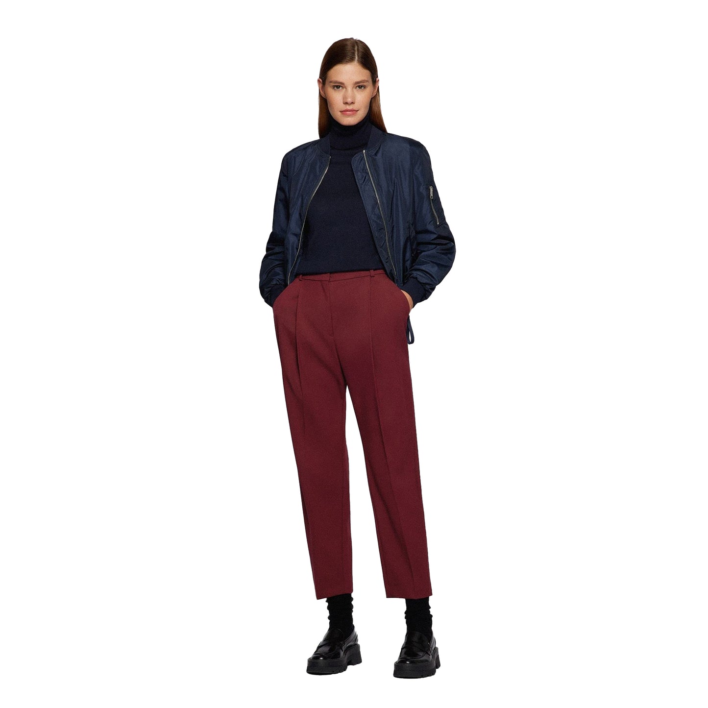 Red - Lifestyle - Boss Womens-Ladies Tedah Trousers