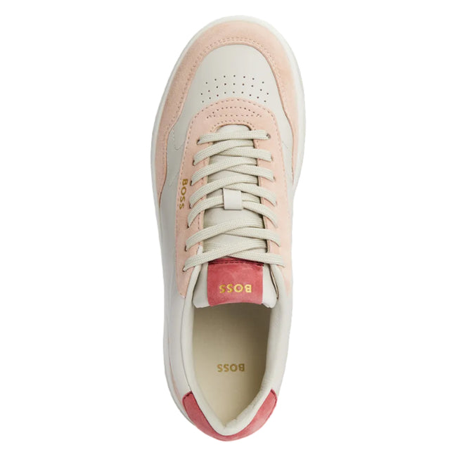 Natural - Lifestyle - Boss Womens-Ladies Baltimore Leather Tennis Trainers