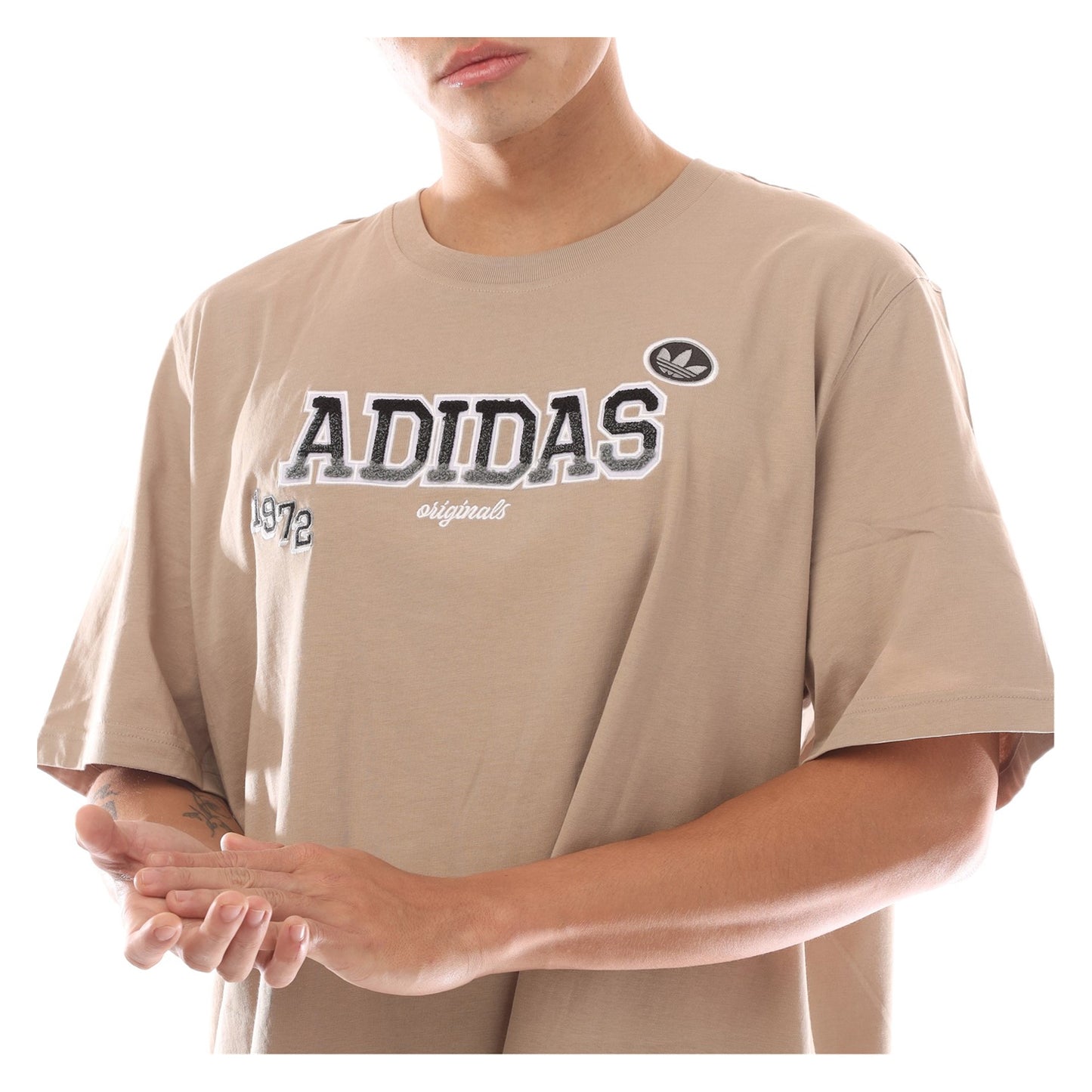 Brown - Side - Adidas Mens Cotton T-Shirt