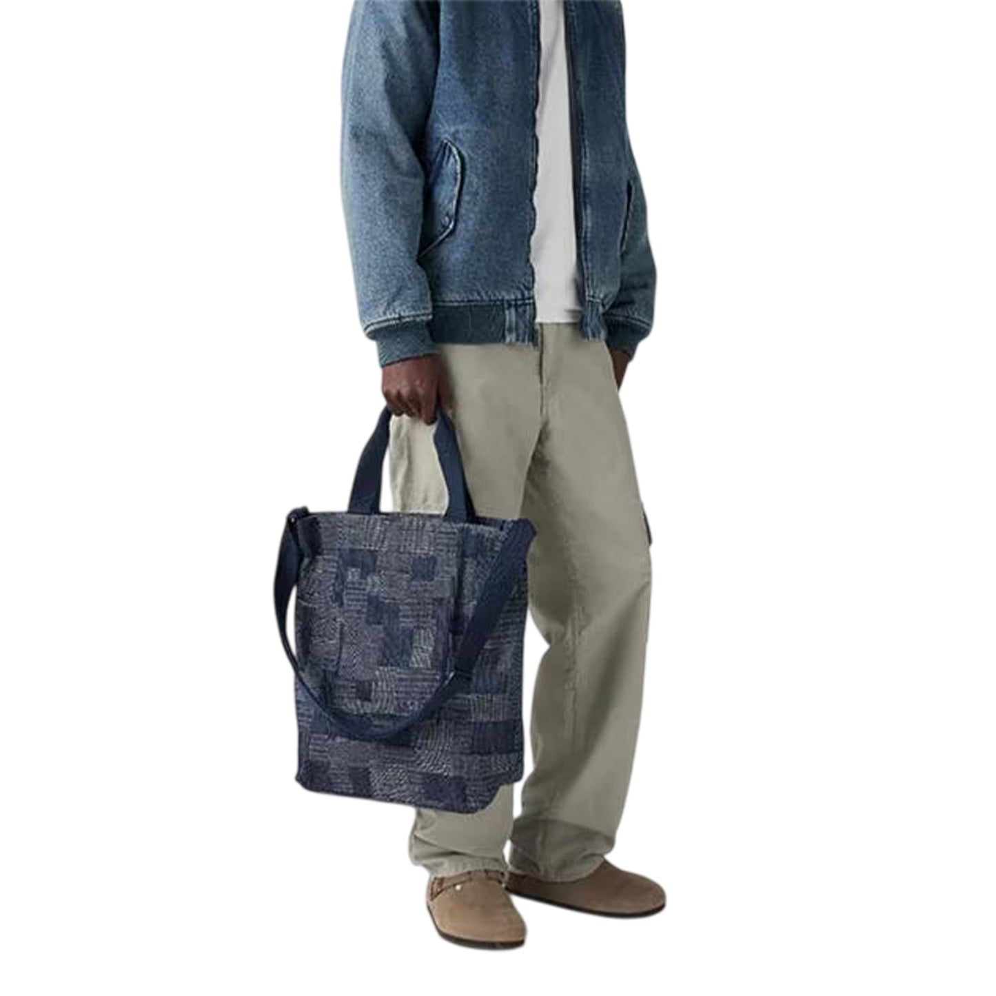 Dark Denim - Lifestyle - Levis Icon Patchwork Denim Tote Bag
